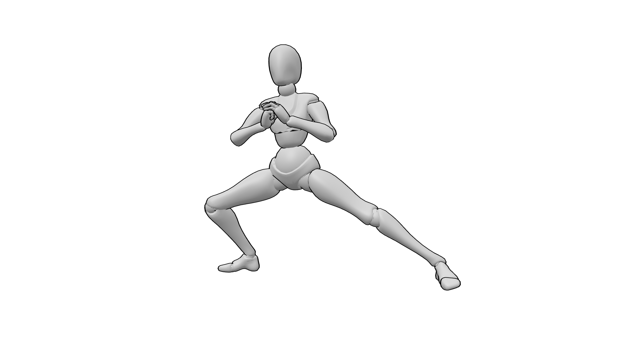 武术马步冲拳