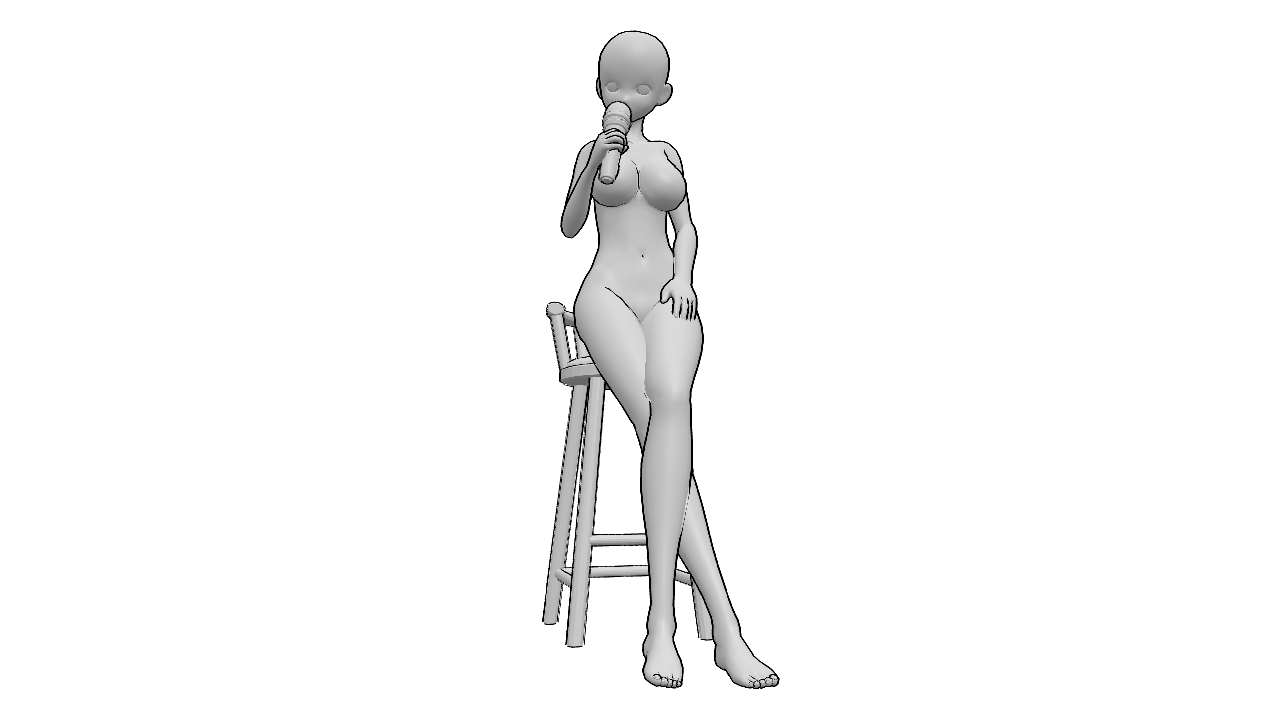 坐姿手持麦克风