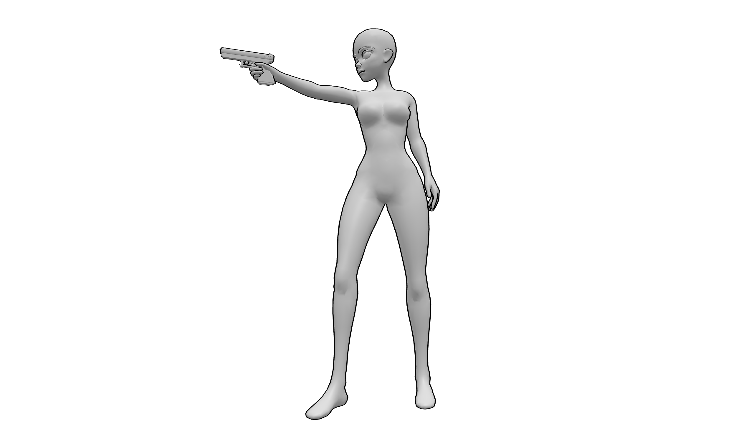 持枪射击