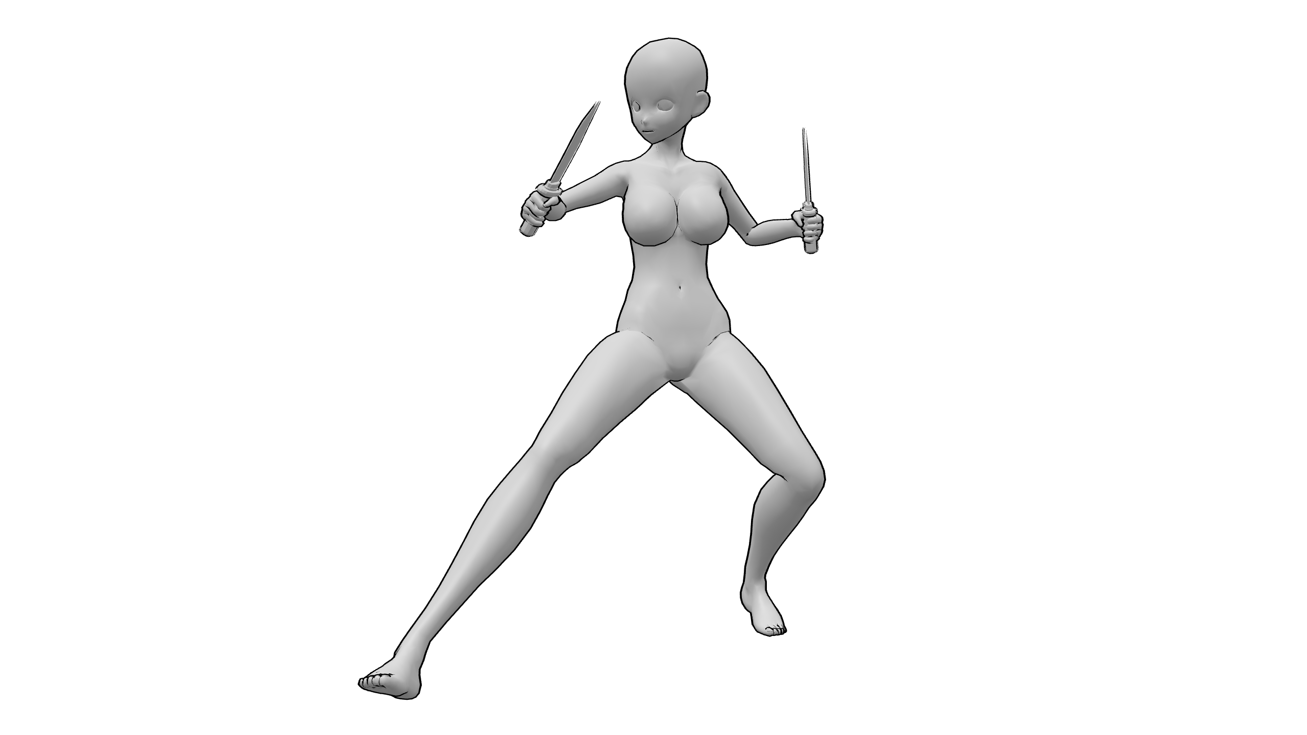 双刀戒备 stance