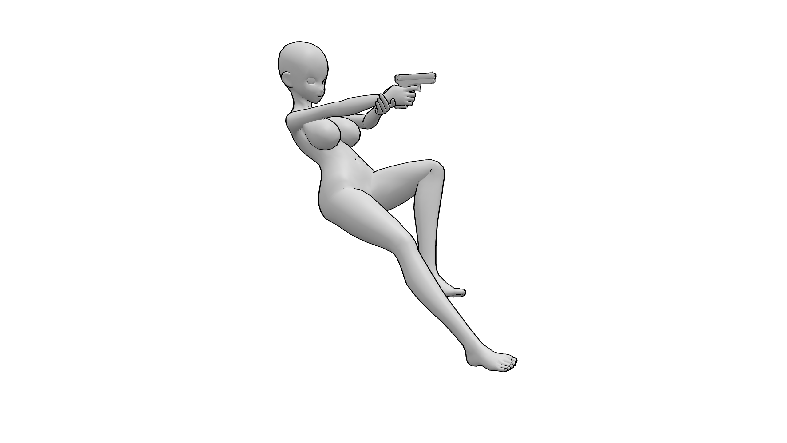 空中持枪射击