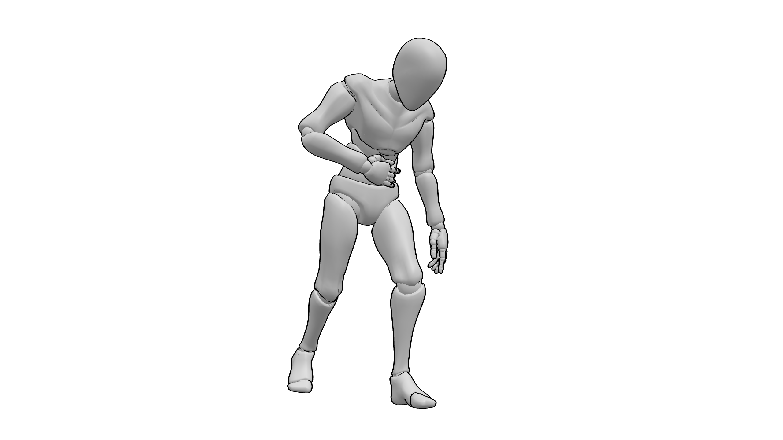 捂腹弯腰