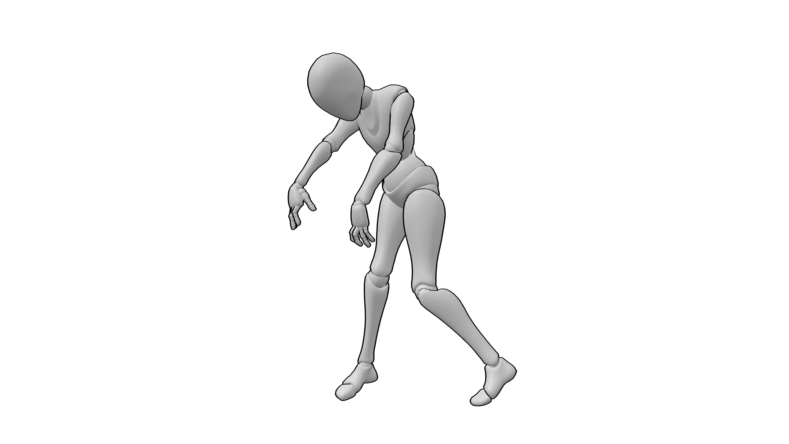 身体前倾弯腰动作
