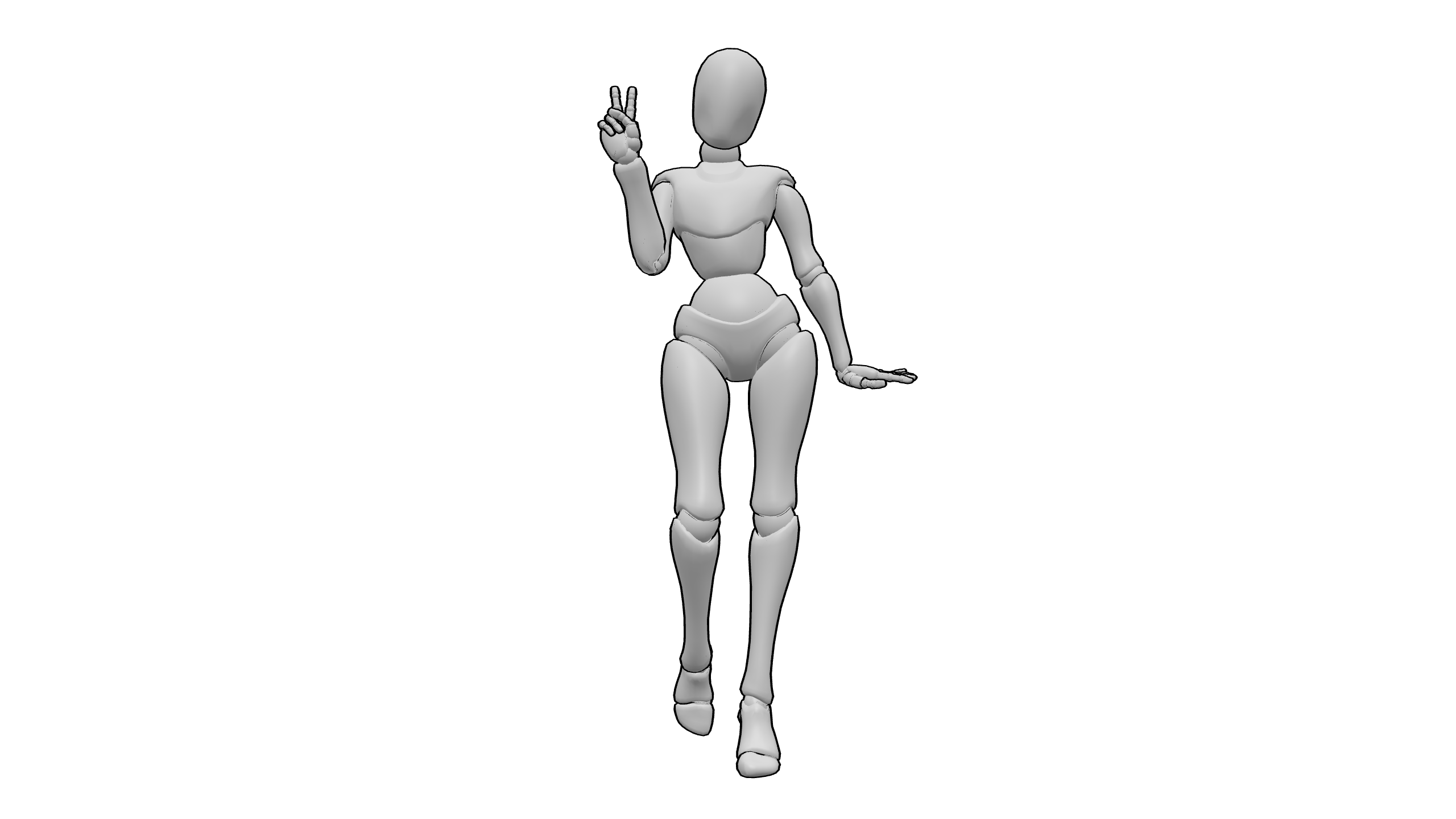 剪刀手摆拍动作