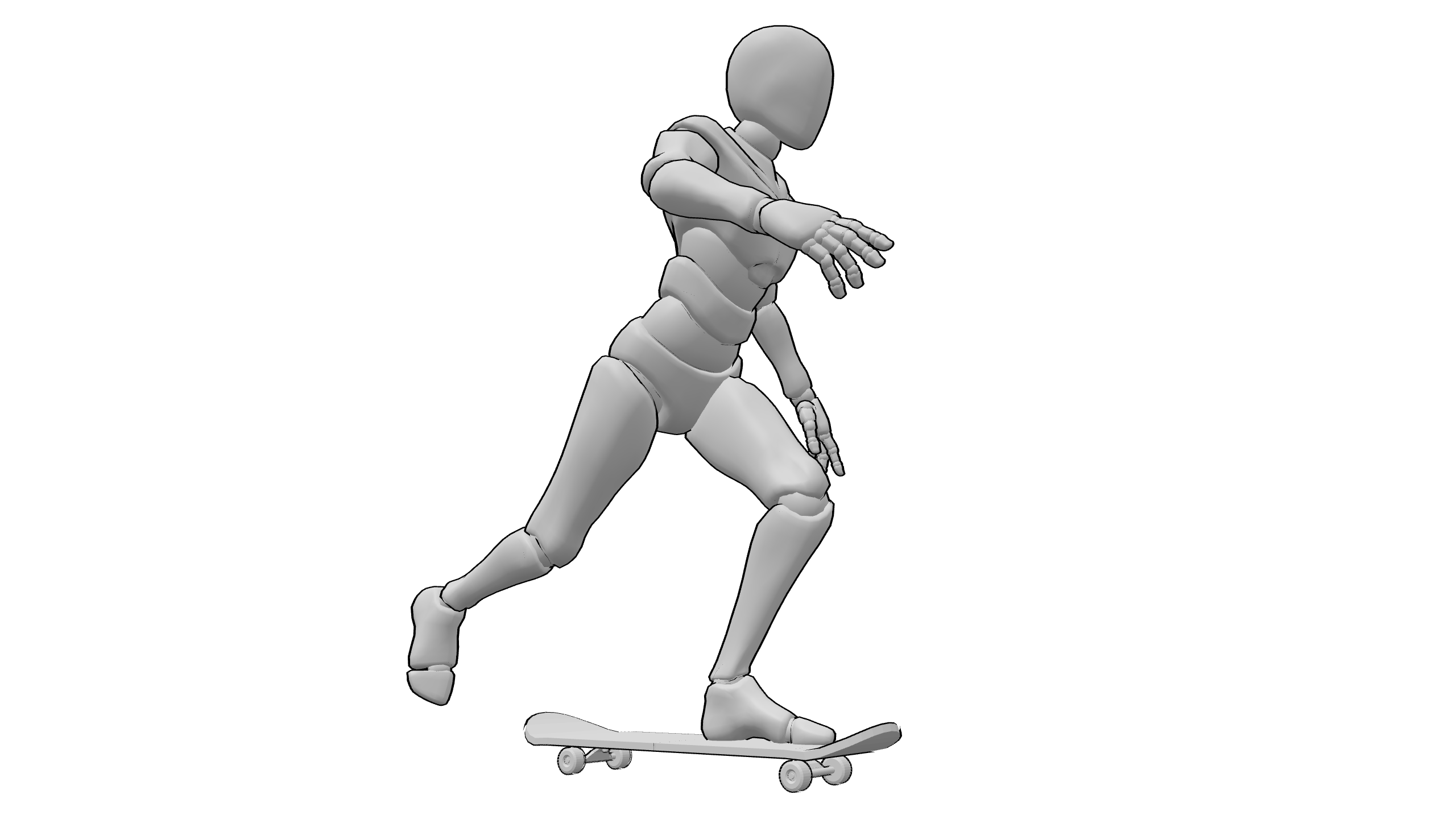 滑板平衡姿势