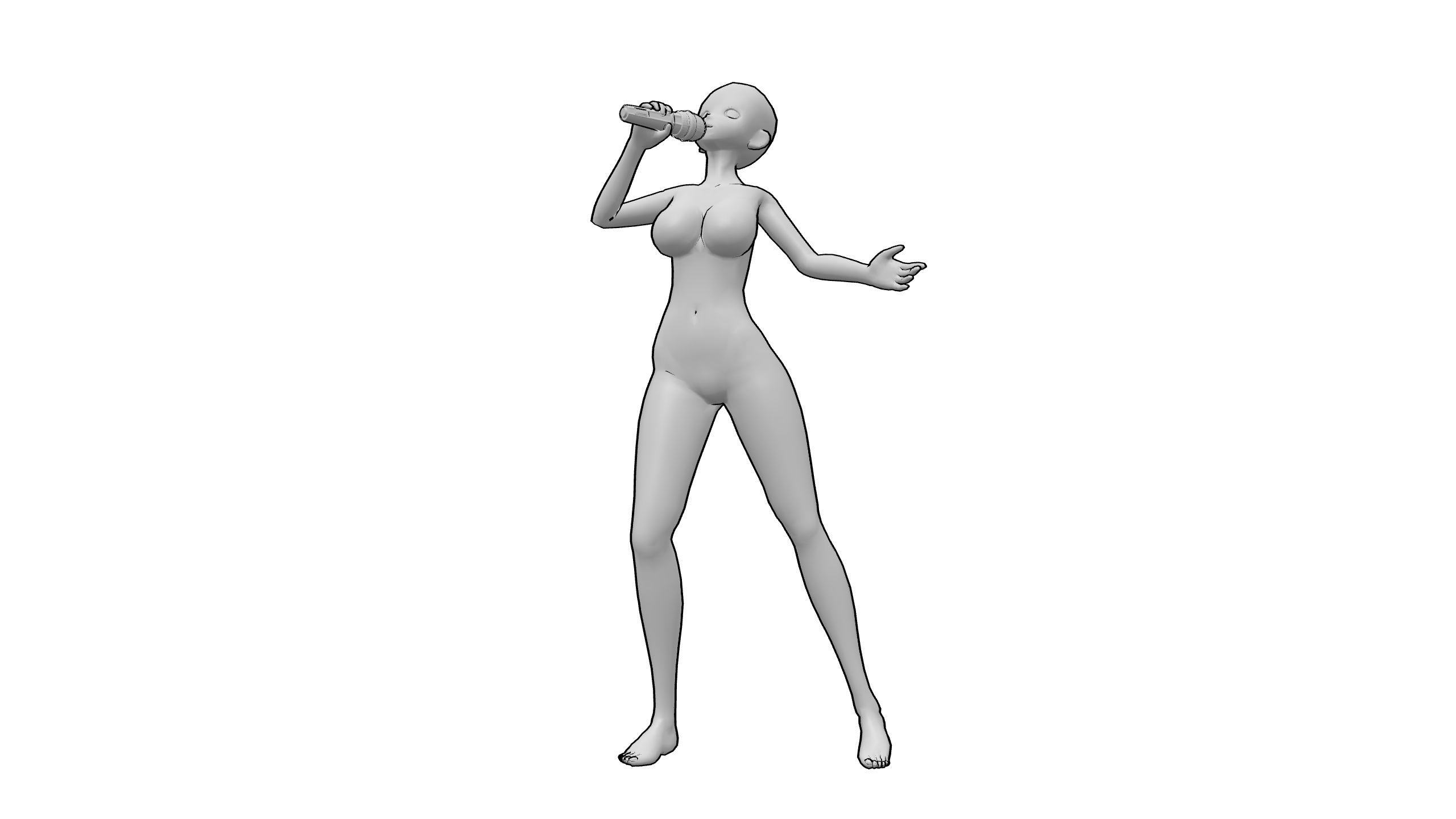 手持麦克风演唱