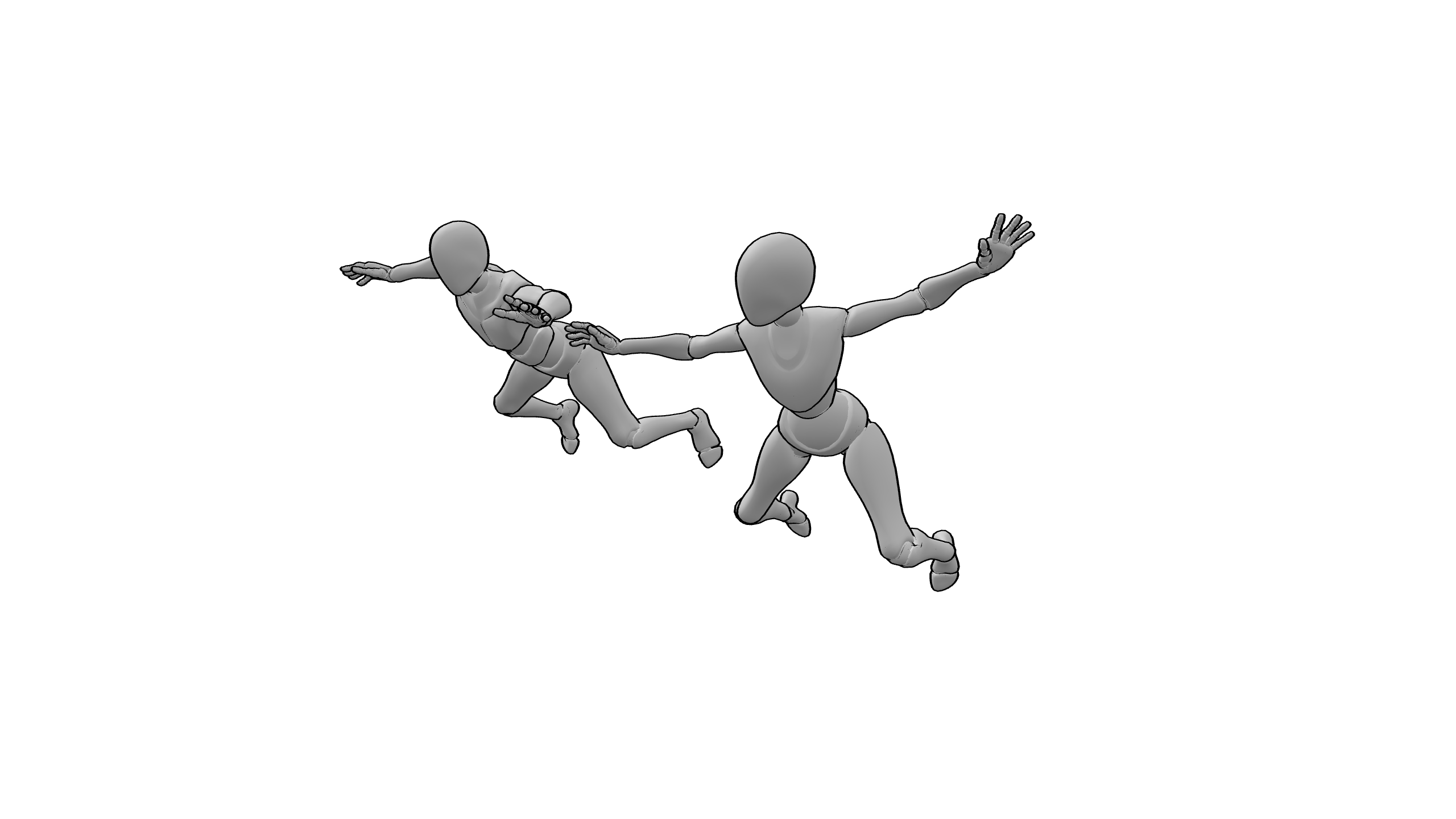 双人空中协作动作