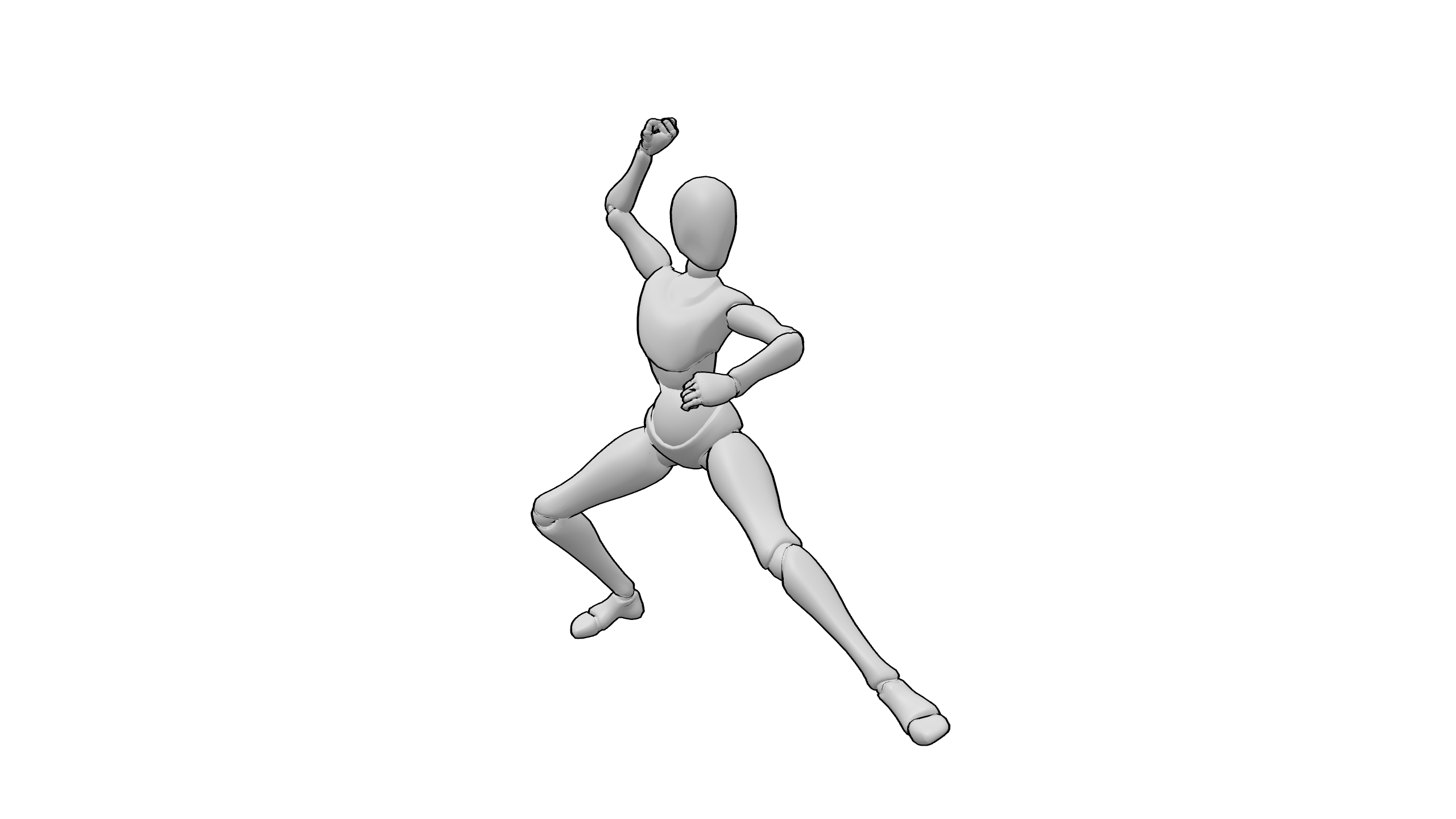跃起挥拳