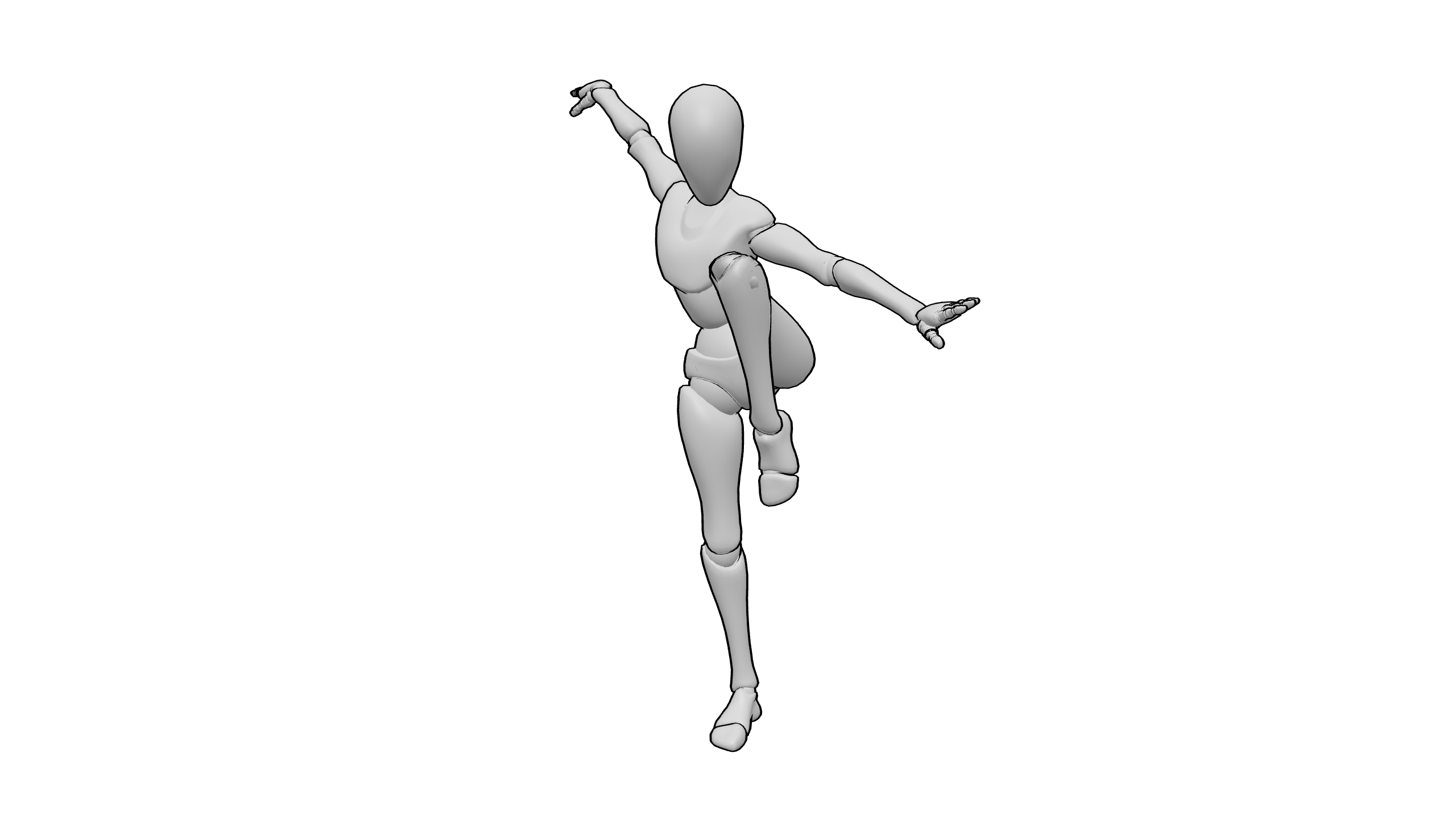 舞蹈腾空单腿动作
