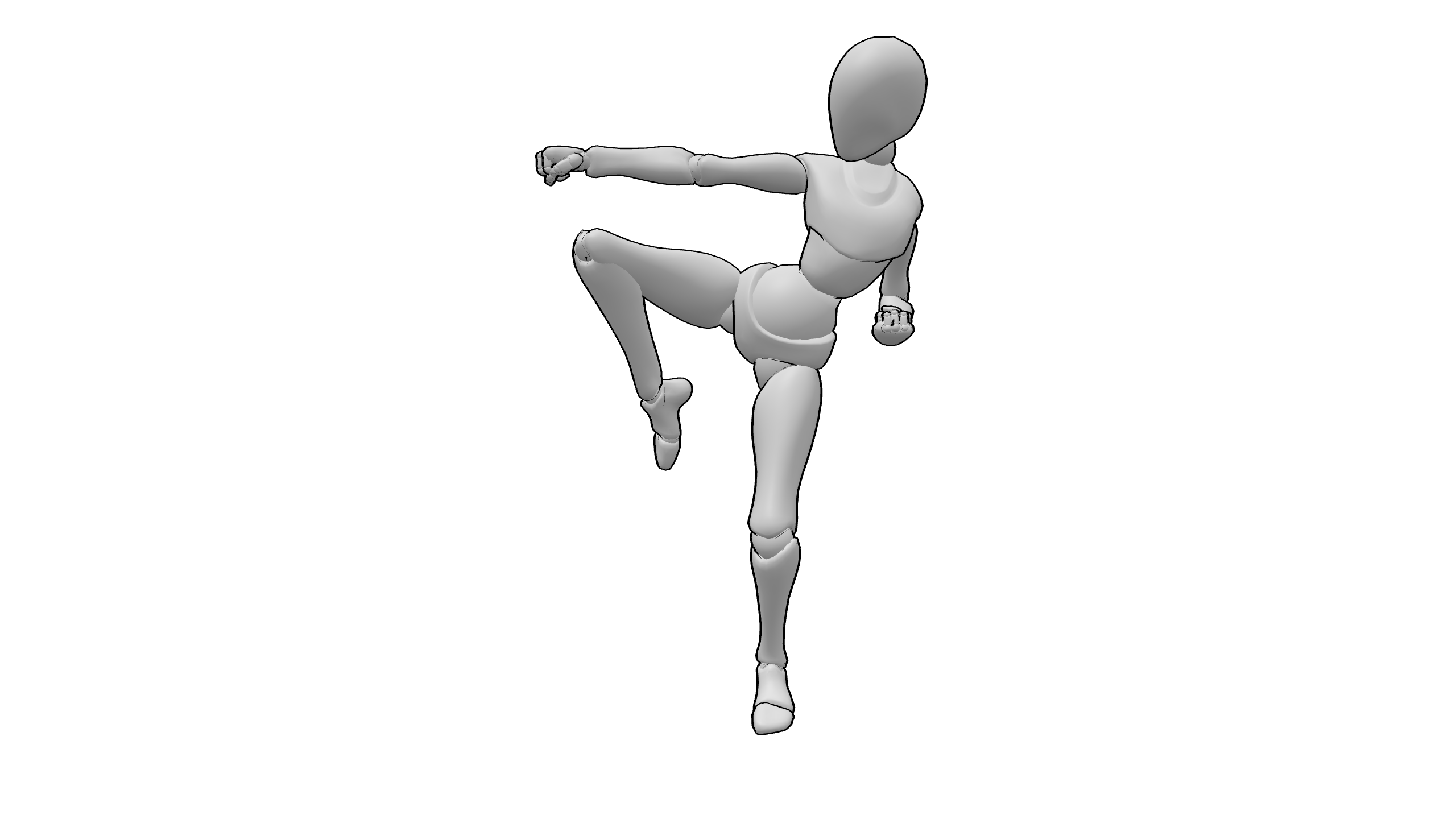 侧踢摆拳