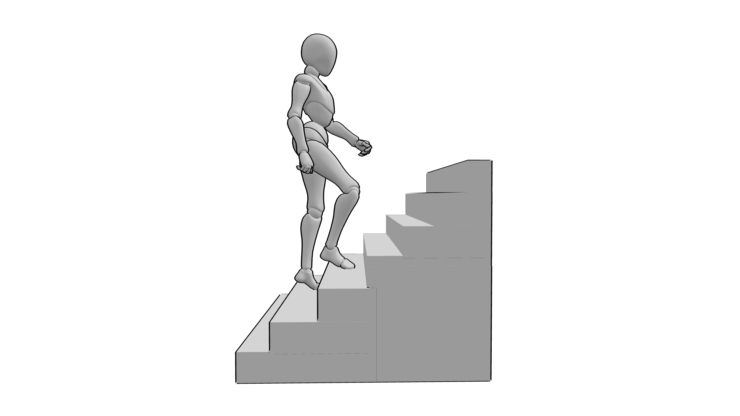 上楼梯动作