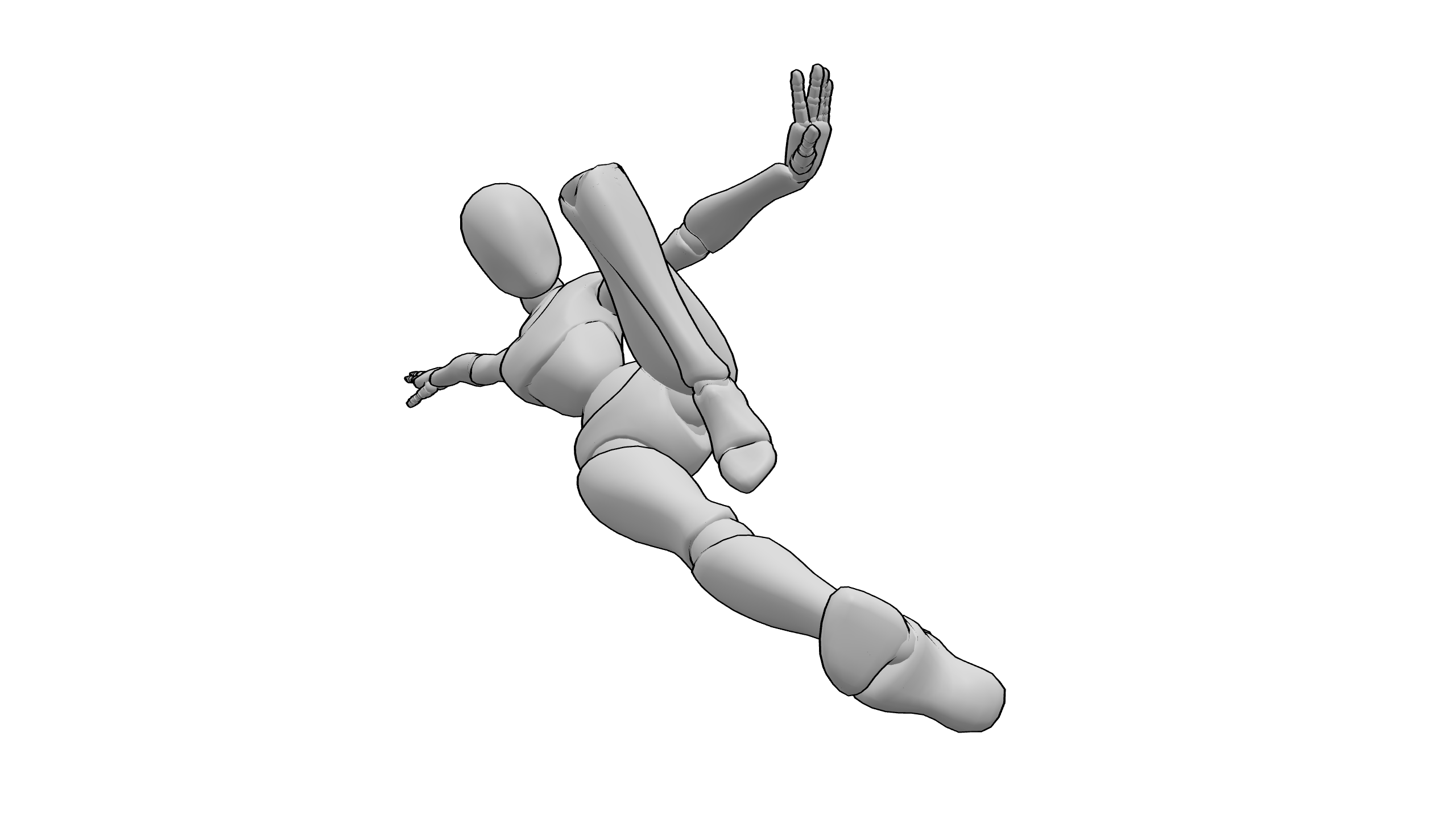 空中侧翻滚