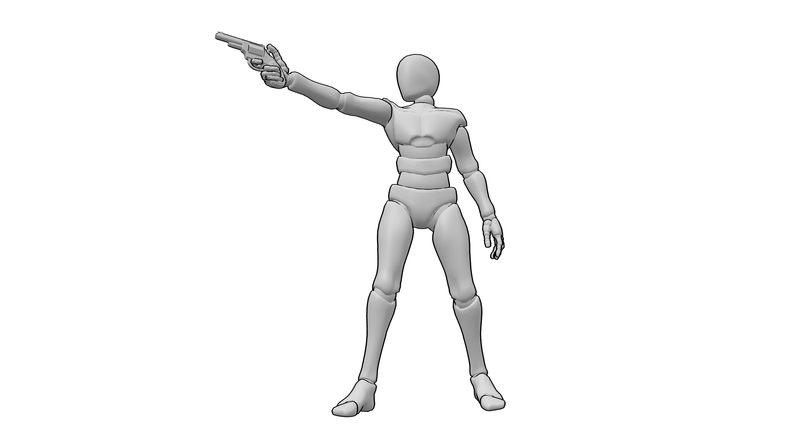 持枪射击姿态