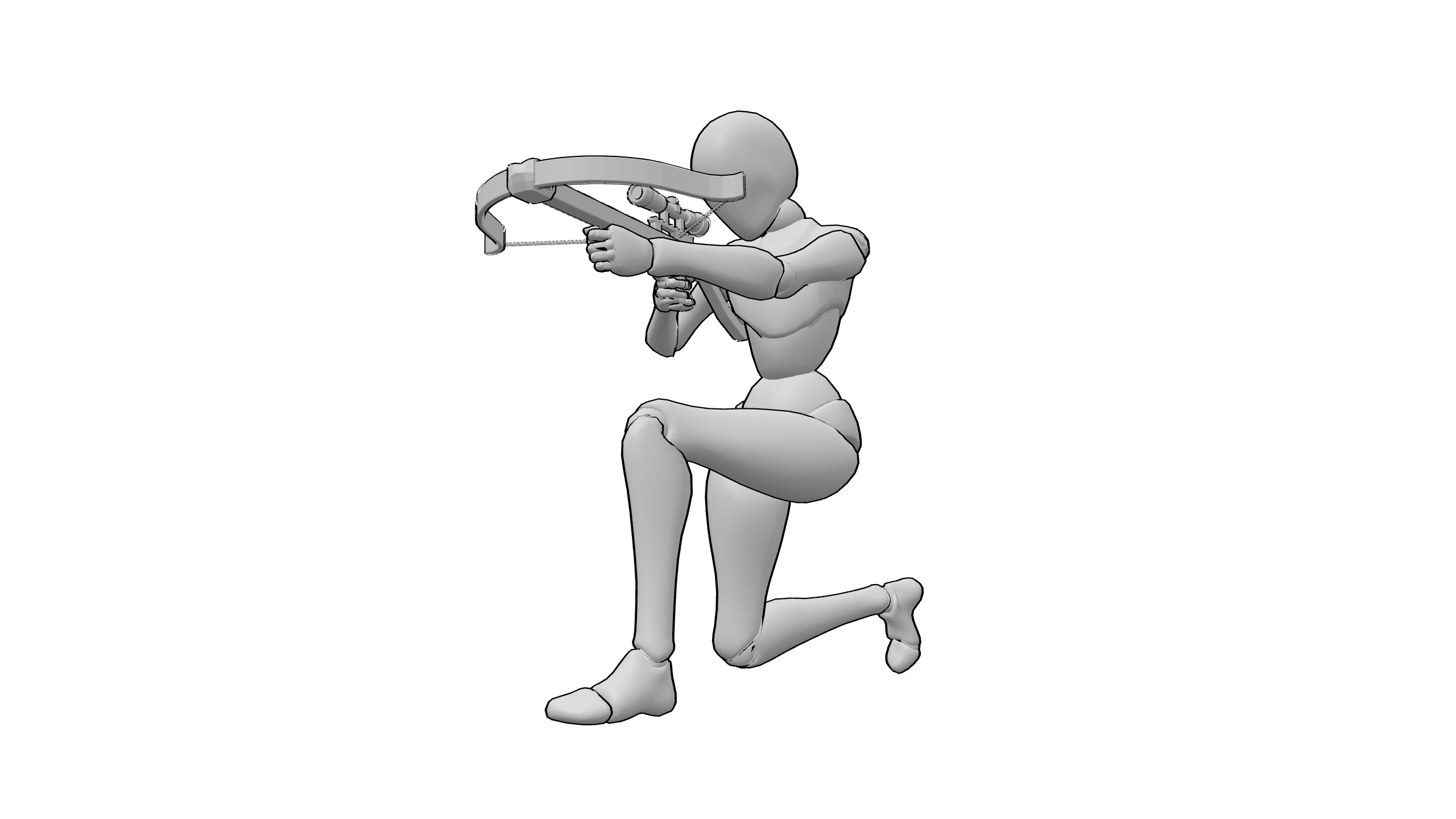 蹲姿瞄准射击