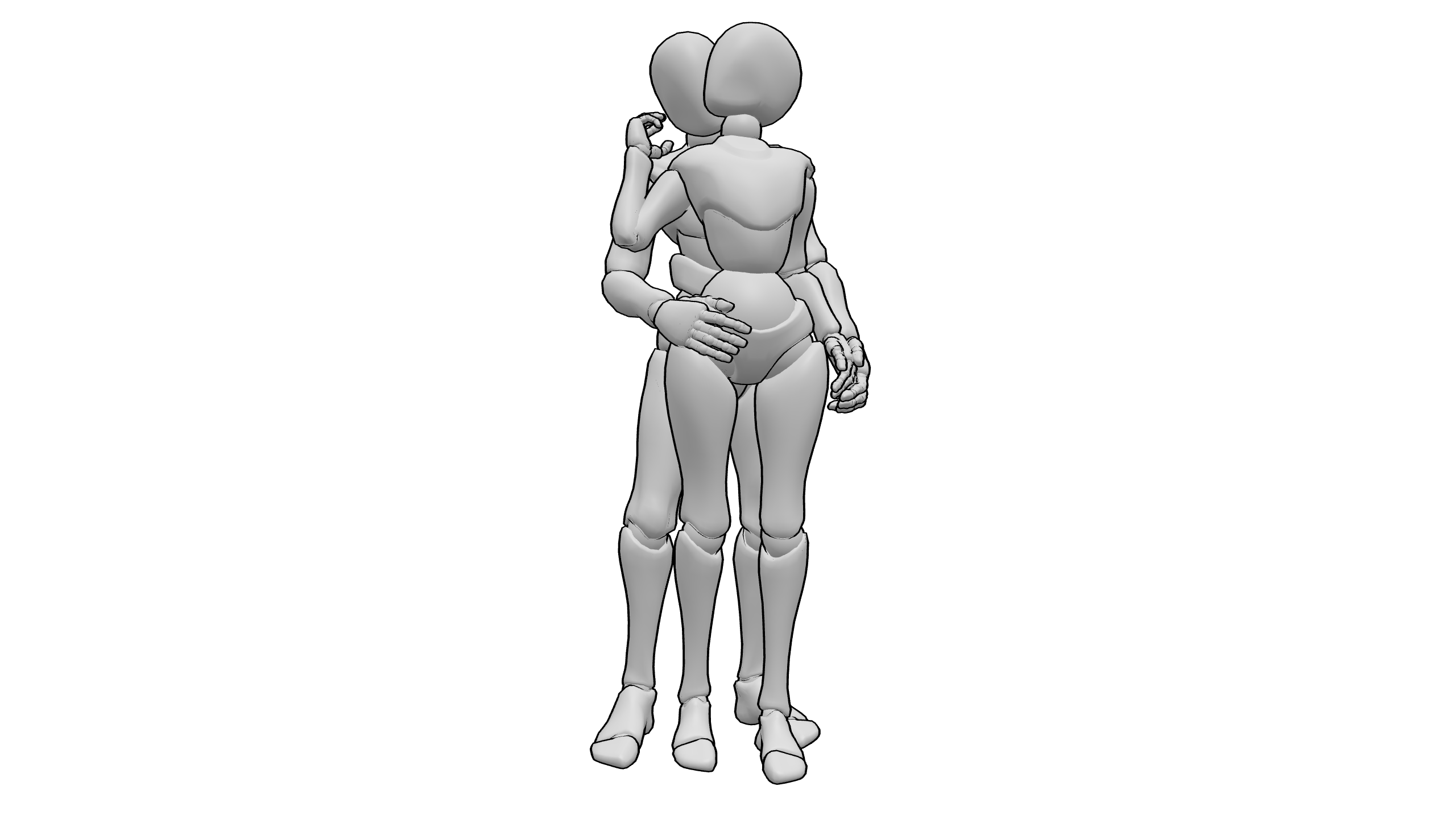 拥抱站立
