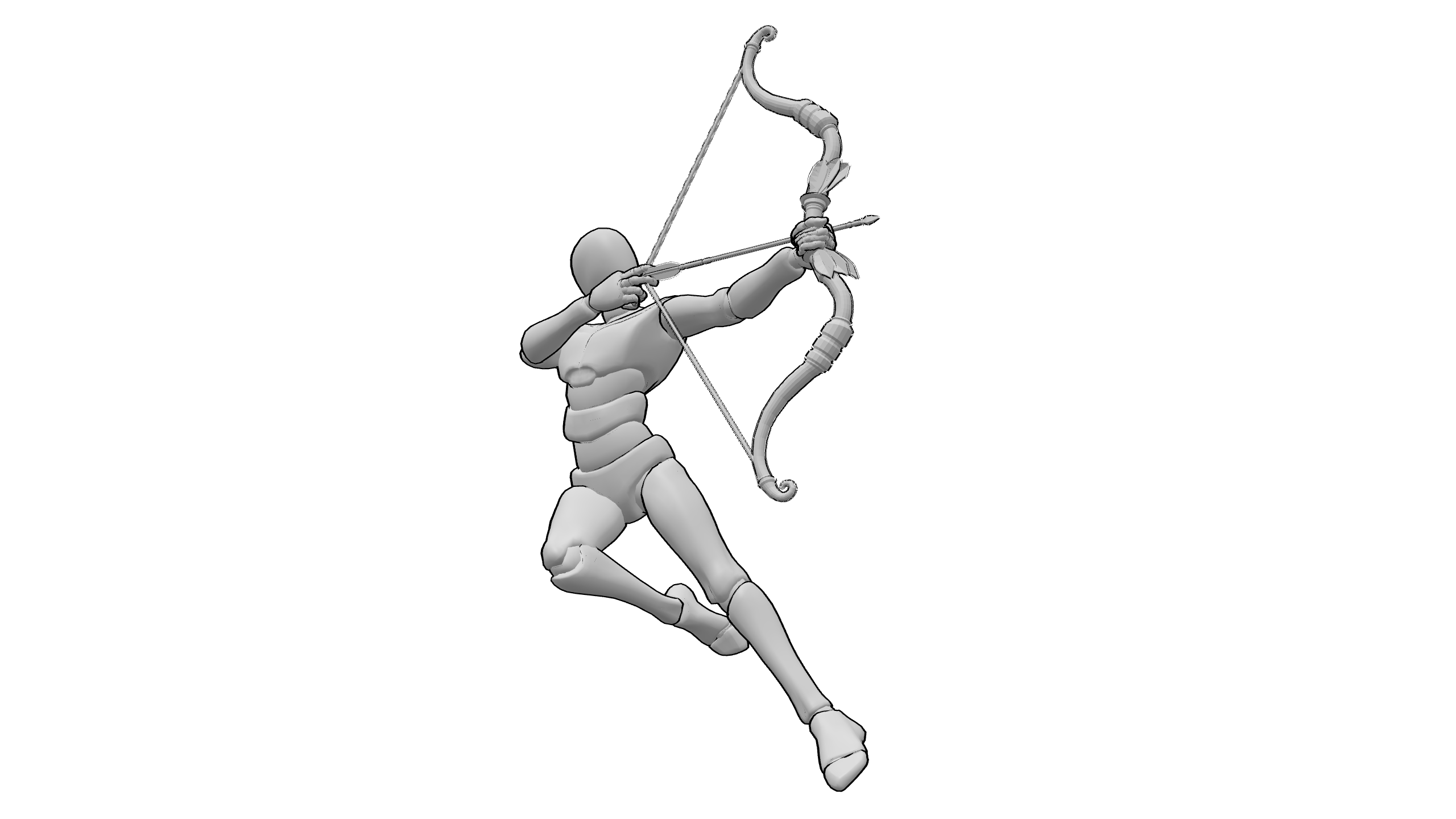 空中拉弓射箭