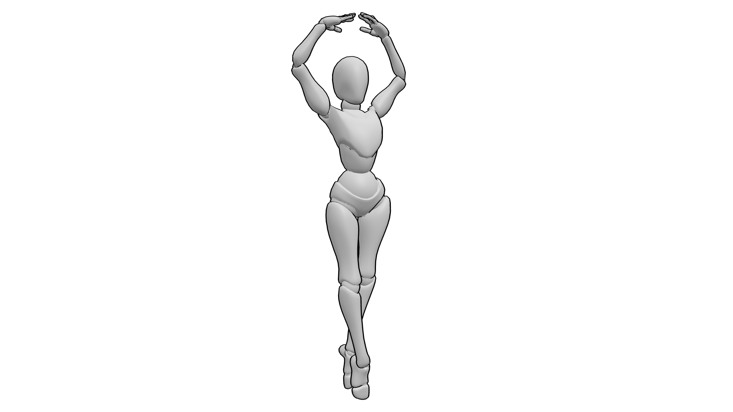 双臂上举踮脚