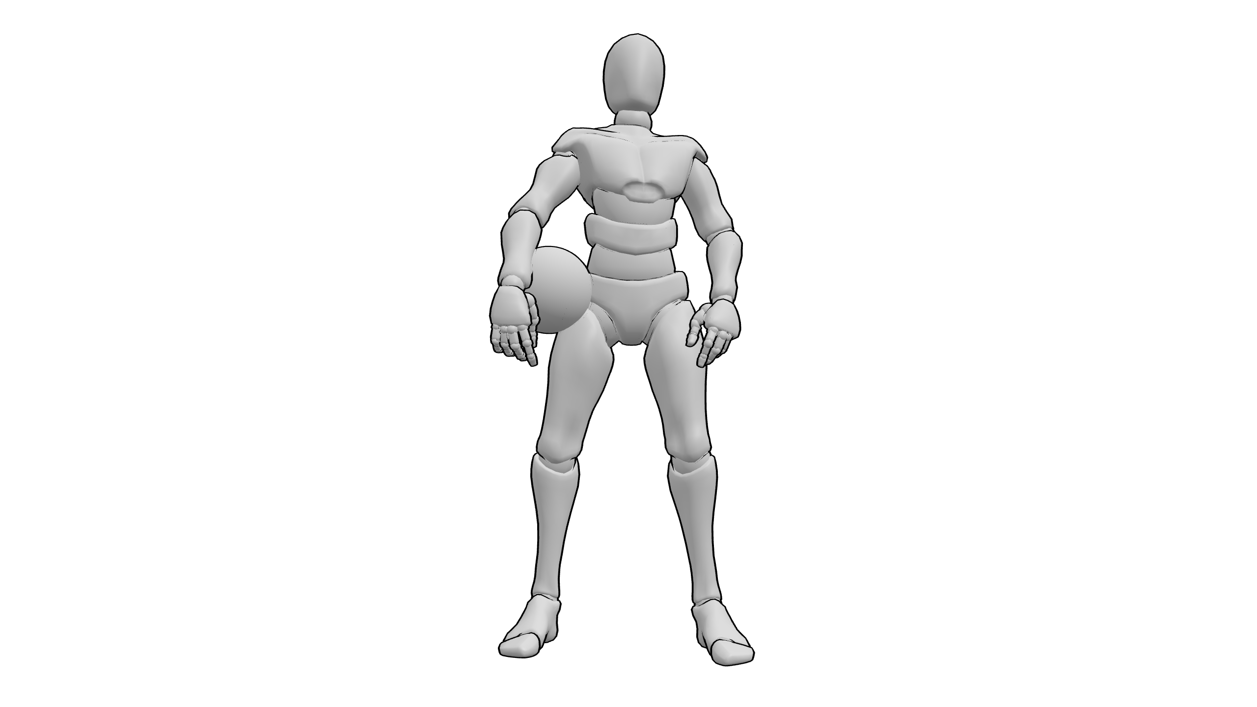 持球站立准备