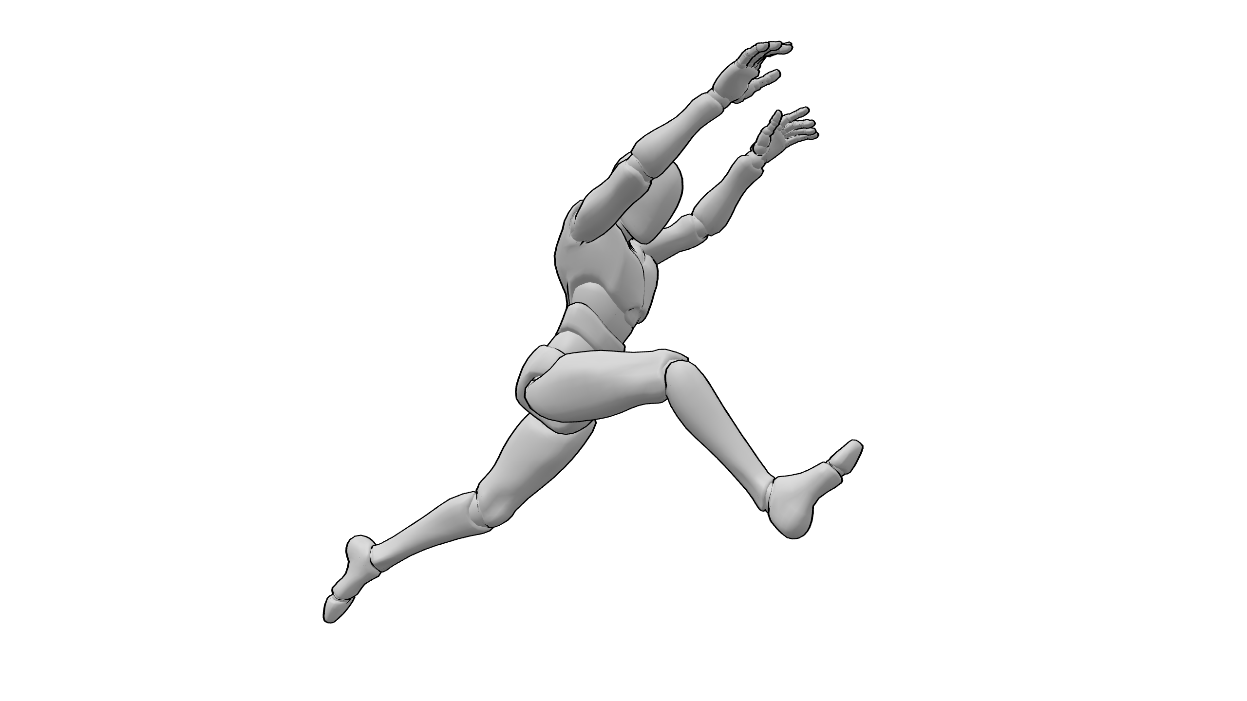 空中跃起伸手
