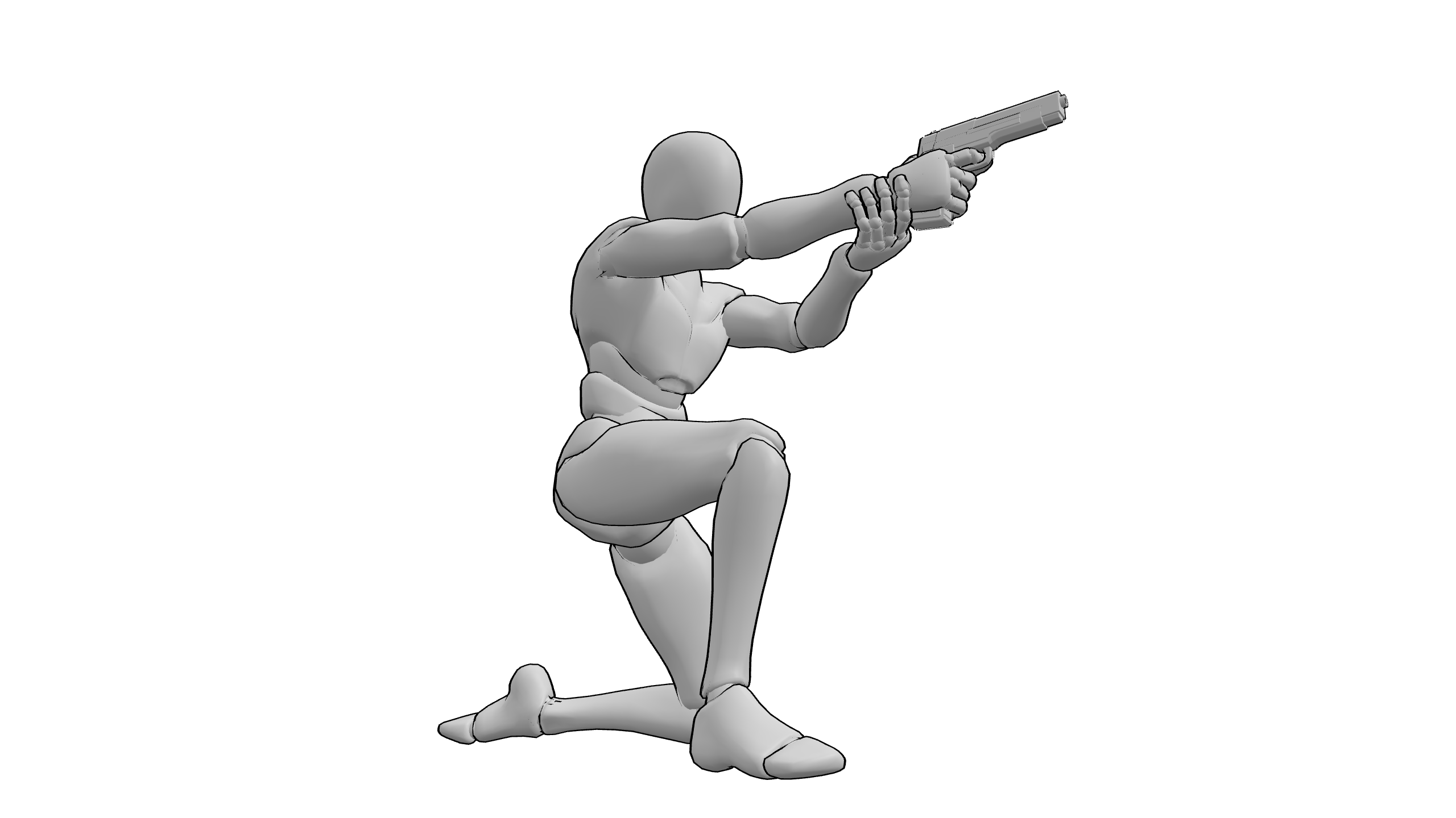 跪姿瞄准射击
