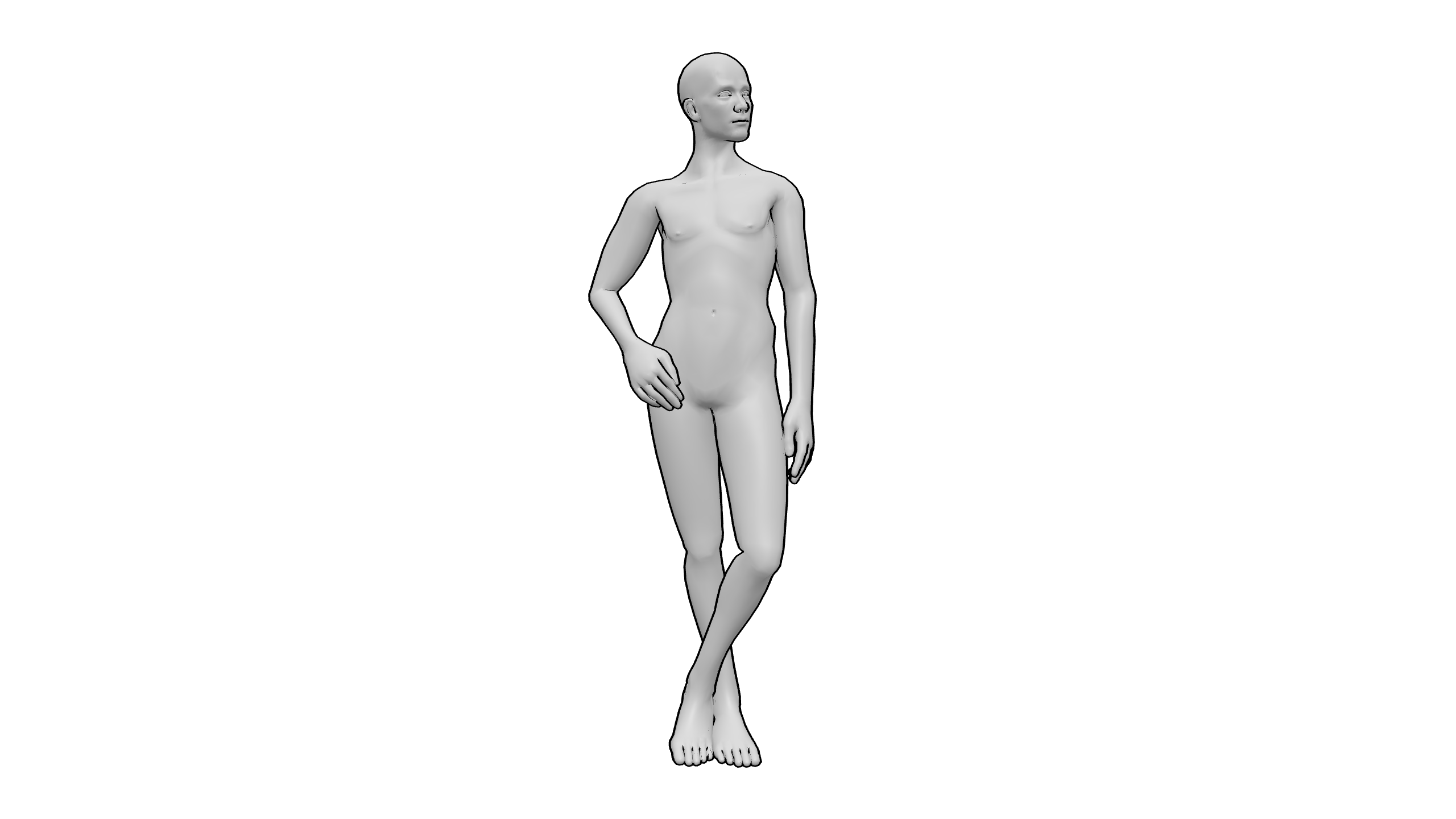 交叉站立pose