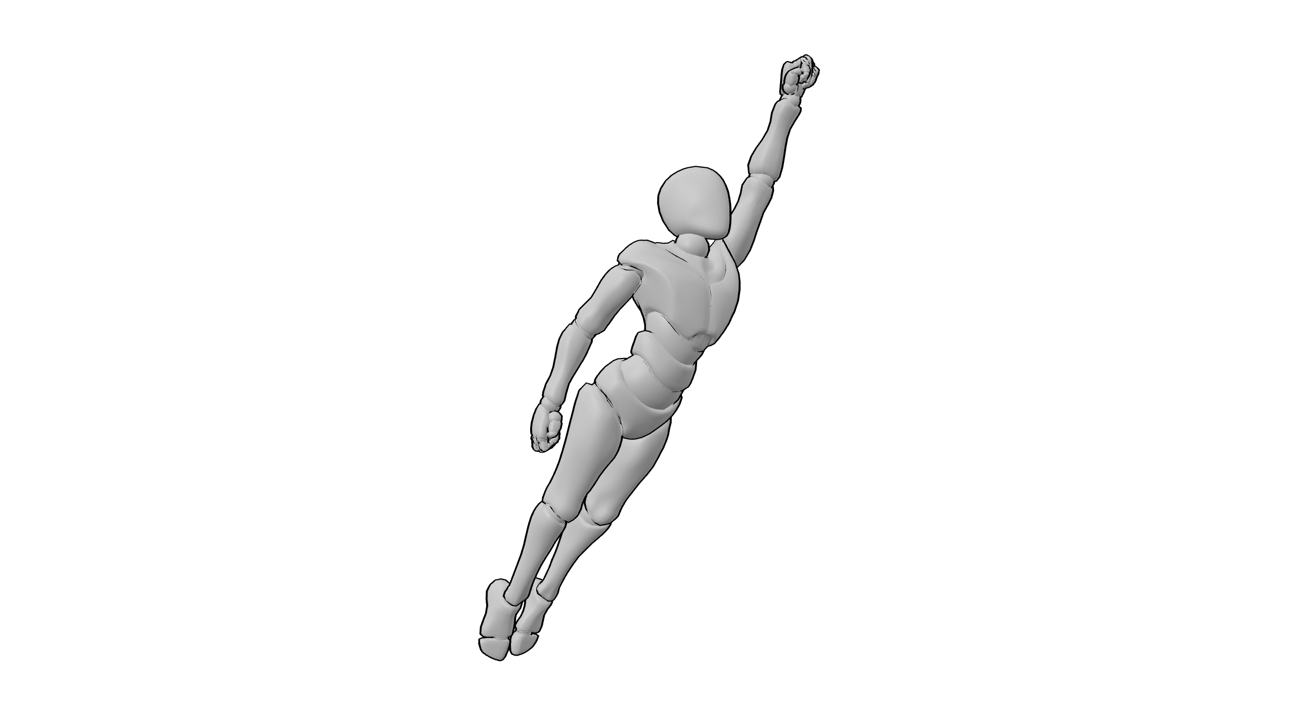 空中腾跃挥拳