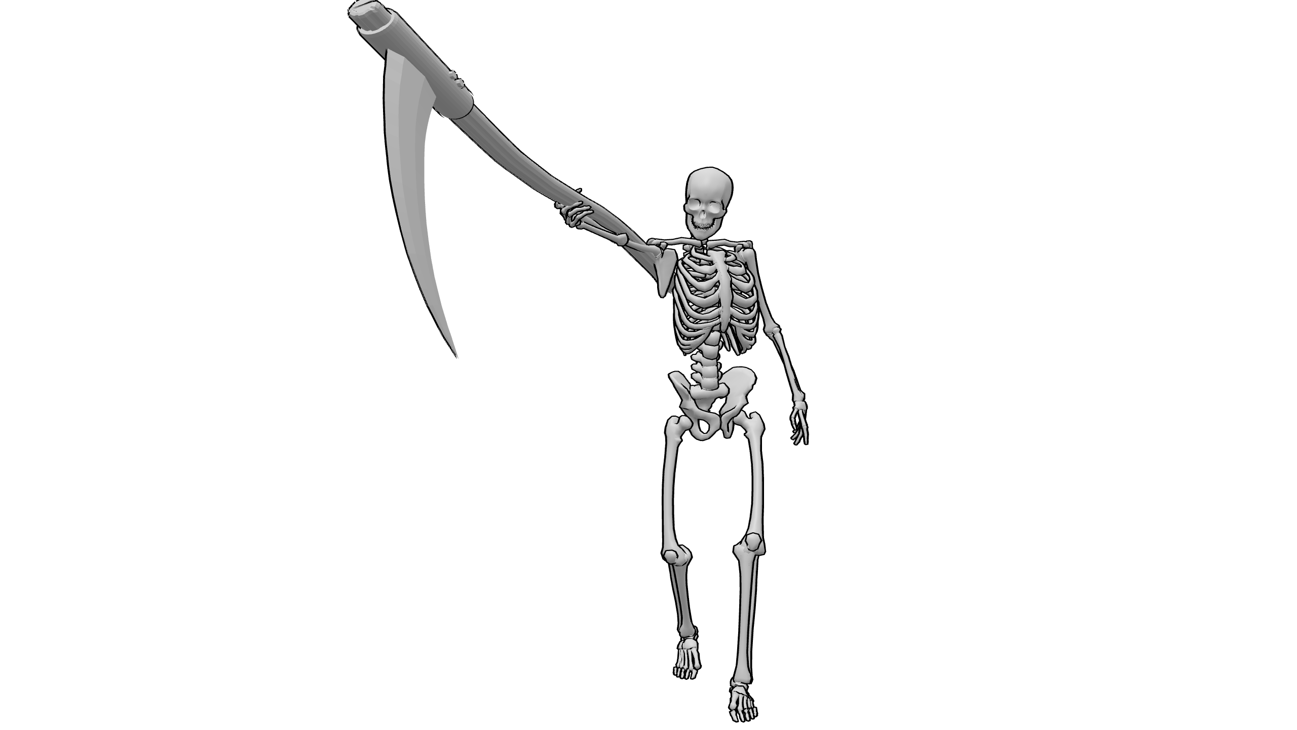 死神举镰站立