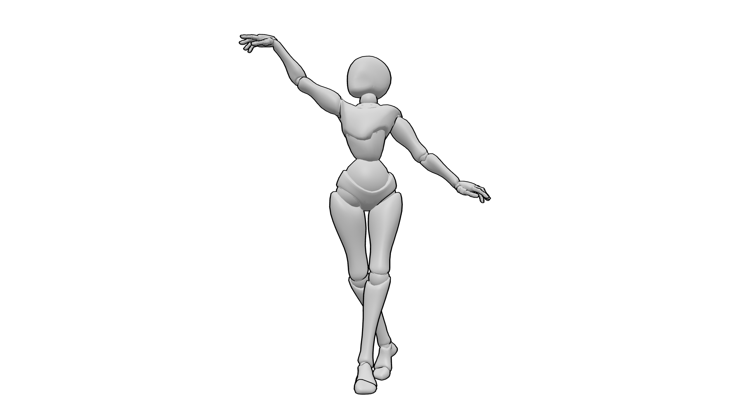 单腿站立抬手