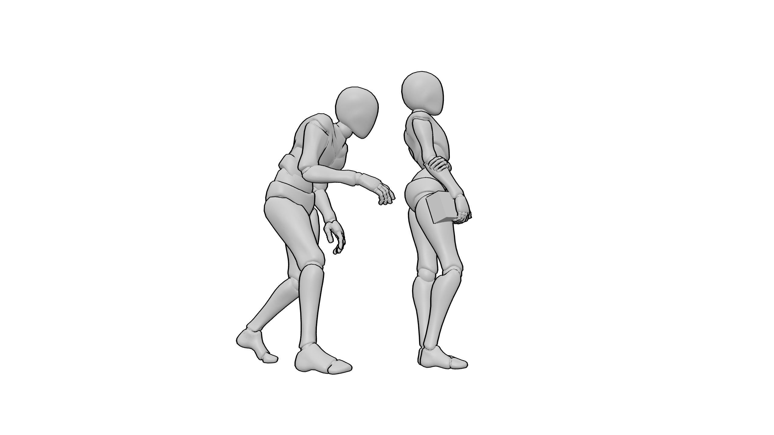 探身伸手动作