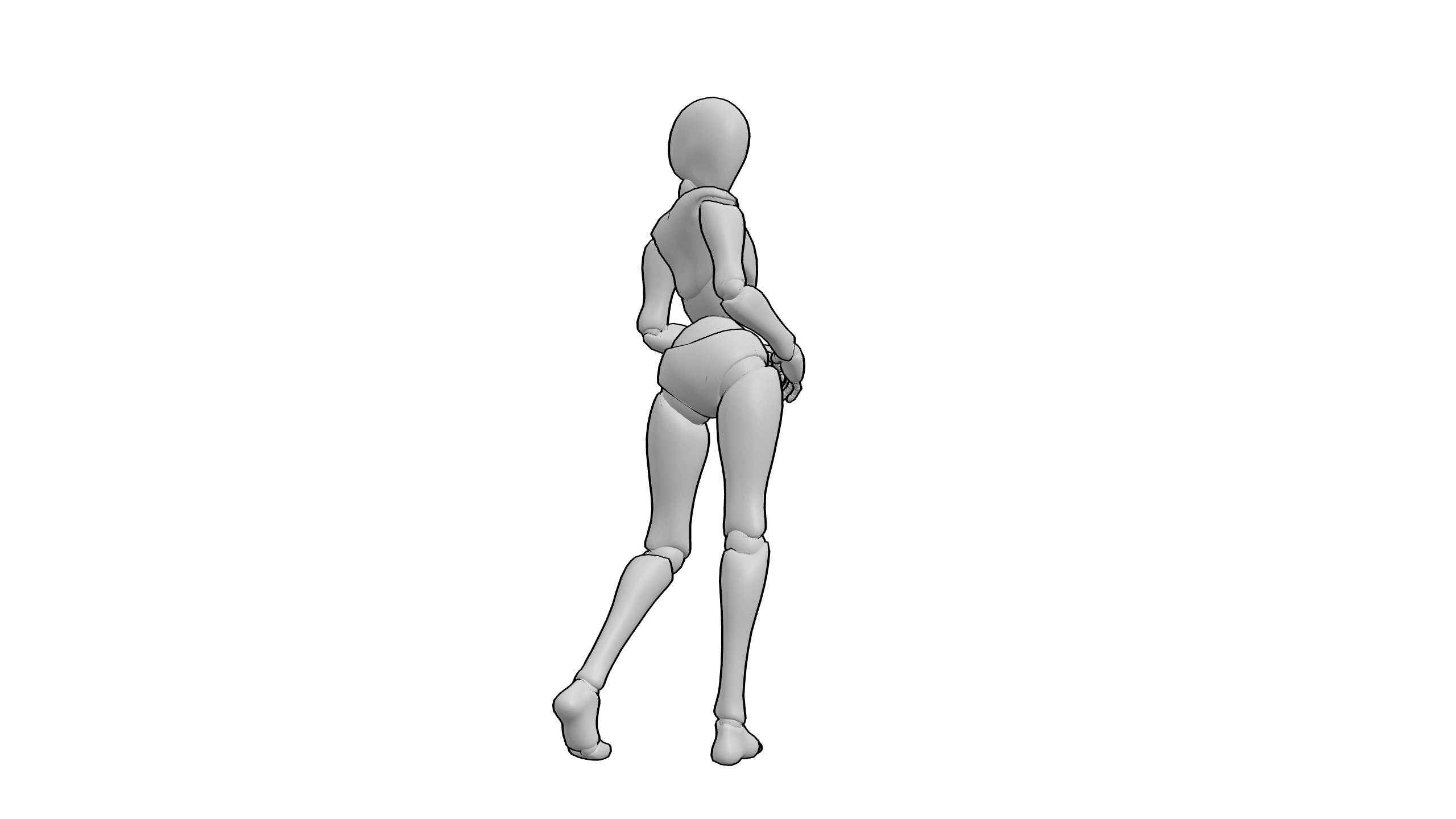 背手站立