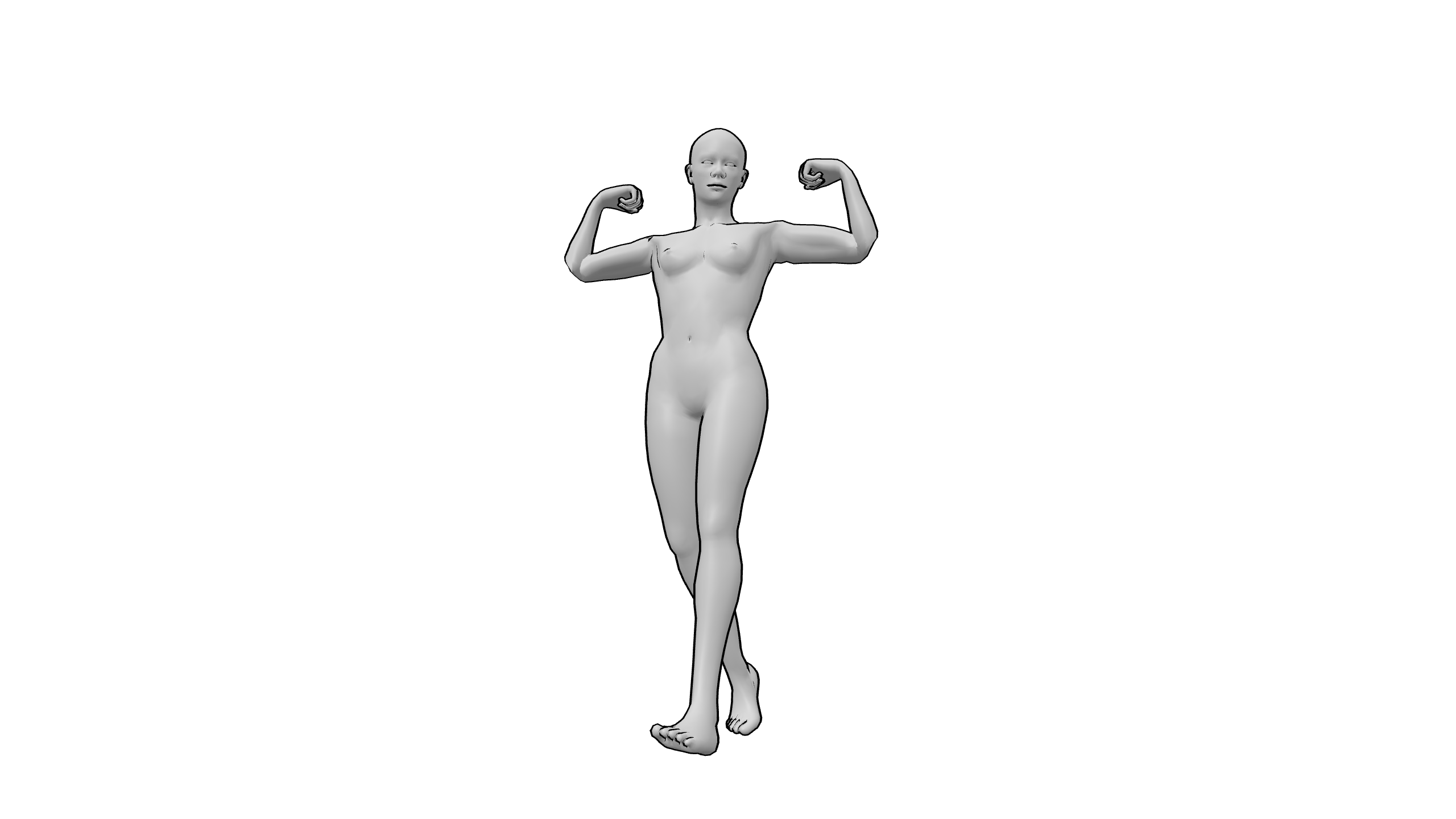 展示肌肉双臂弯曲