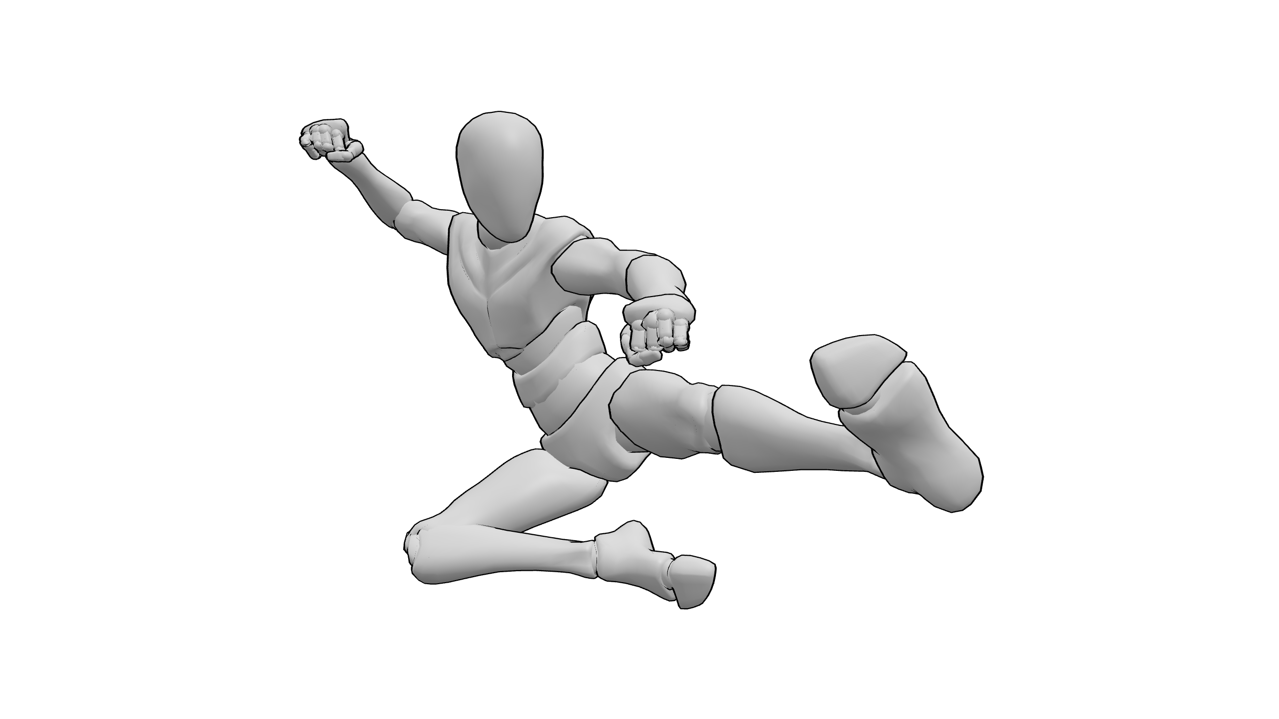 腾空侧踢拳